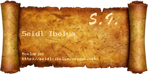 Seidl Ibolya névjegykártya