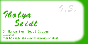 ibolya seidl business card